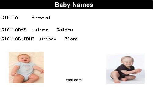 giolladhe baby names